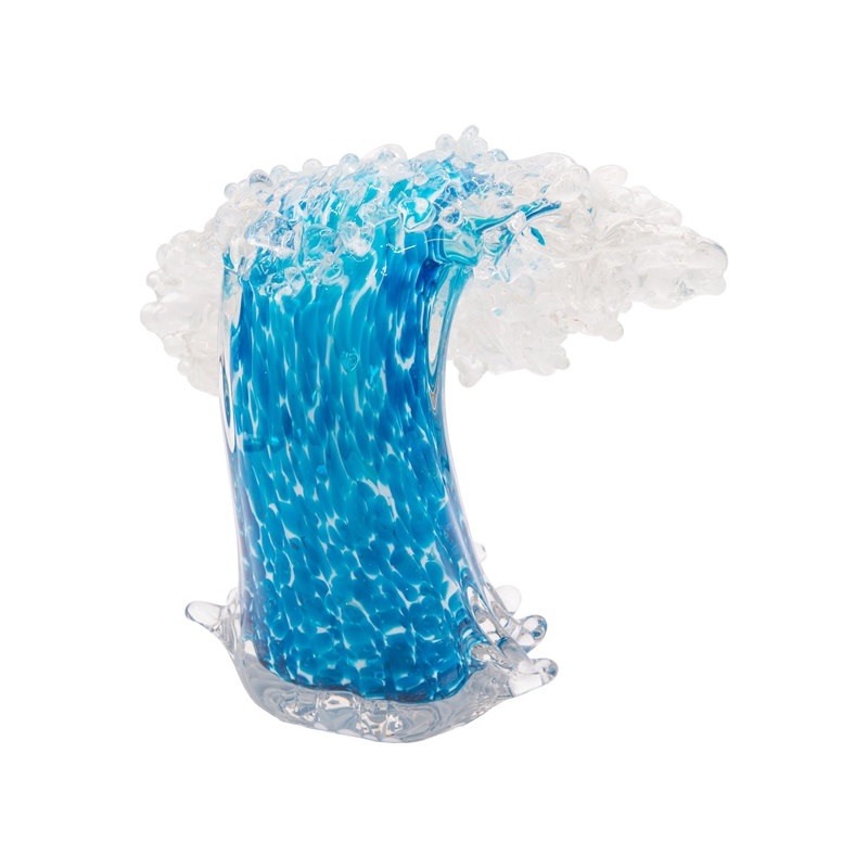 Dale Tiffany Laguna Wave Modern Art Glass Figurine in Azure Blue