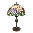 Dale Tiffany Floral Butterfly Resin & Art Glass Table Lamp in Dark Coffee