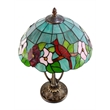 Dale Tiffany 2-Light Resin & Art Glass Table Lamp in Antique Bronze/Green