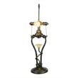 Dale Tiffany Floral 3-Light Metal & Art Glass Table Lamp in Bronze/Beige