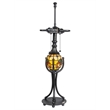 Dale Tiffany Metal & Art Glass Table Lamp in Antique Bronze/Beige