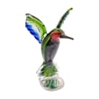 Dale Tiffany Hummingbird Modern Art Glass Figurine in Green/Blue