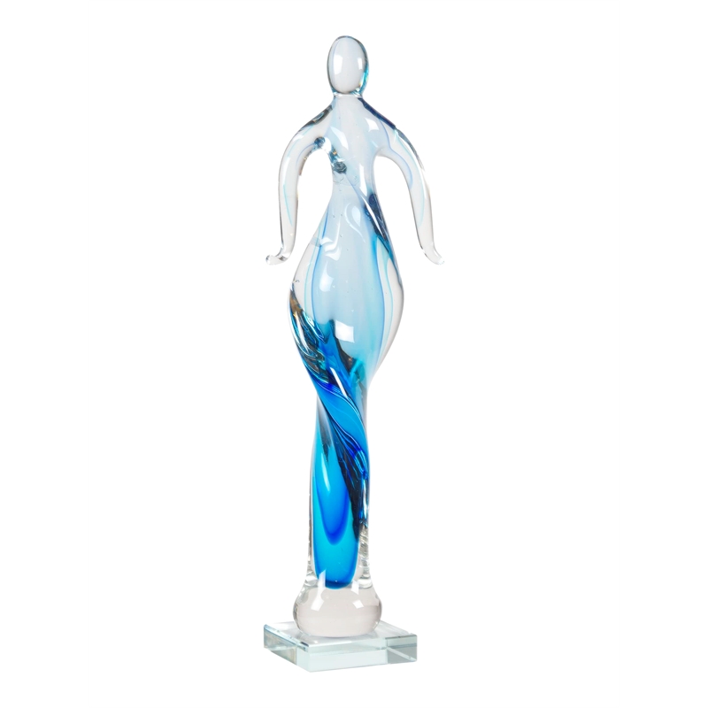 Dale Tiffany Astral Handcrafted Art Glass Figurine in Blue/Clear