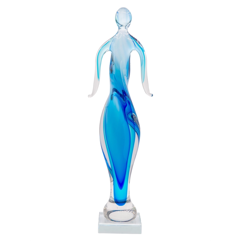 Dale Tiffany Astral Handcrafted Art Glass Figurine in Blue/Clear