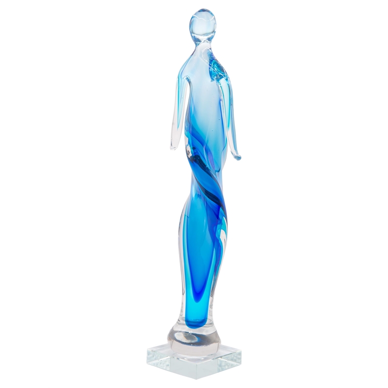 Dale Tiffany Astral Handcrafted Art Glass Figurine in Blue/Clear