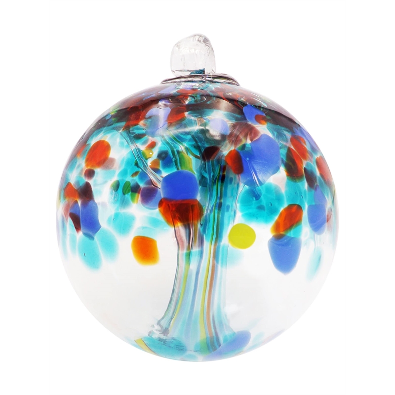Dale Tiffany Tree of Life Devotion Hand Blown Art Glass Ornament in Multi-Color