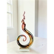 Dale Tiffany Handcrafted Art Glass Sculpture in Twilight Twist