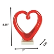 Dale Tiffany Handcrafted Art Glass Sculpture in Ruby Heart