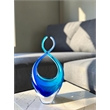 Dale Tiffany Handcrafted Art Glass Sculpture in Azure Embrace