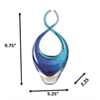 Dale Tiffany Handcrafted Art Glass Sculpture in Azure Embrace