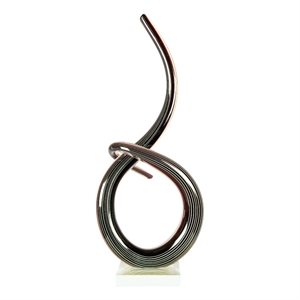 Dale Tiffany Handcrafted Art Glass Sculpture in Midnight Spiral