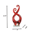 Dale Tiffany Handcrafted Art Glass Sculpture in Crimson Infinity