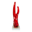 Dale Tiffany Handcrafted Art Glass Sculpture in Crimson Infinity