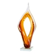 Dale Tiffany Handcrafted Art Glass Sculpture in Golden Flame