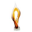 Dale Tiffany Handcrafted Art Glass Sculpture in Golden Flame