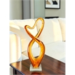 Dale Tiffany Handcrafted Art Glass Sculpture in Golden Infinity