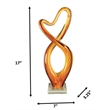 Dale Tiffany Handcrafted Art Glass Sculpture in Golden Infinity