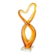 Dale Tiffany Handcrafted Art Glass Sculpture in Golden Infinity