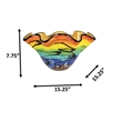 Dale Tiffany Hand Blown Art Glass Vase in Rainbow Reef