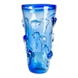 Dale Tiffany Hand Blown Art Glass Vase in Blue Mayera
