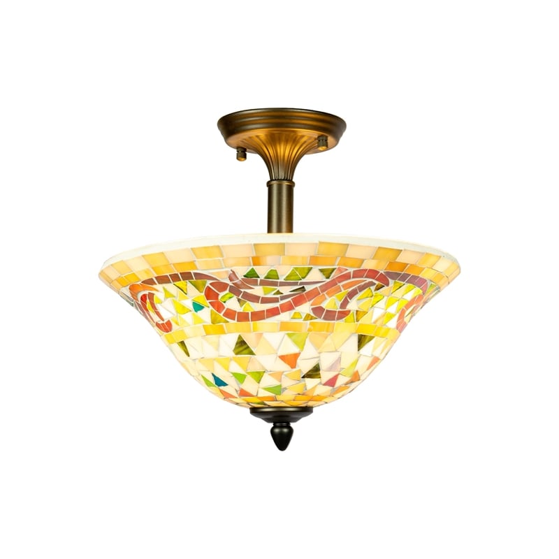 Dale Tiffany Bradshaw Mosaic Flush Mount