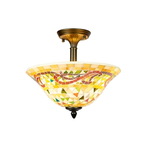 Dale Tiffany Bradshaw Mosaic Flush Mount