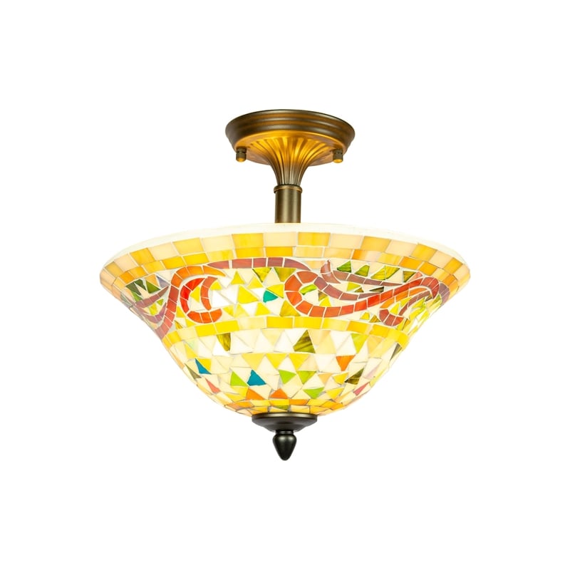 Dale Tiffany Bradshaw Mosaic Flush Mount