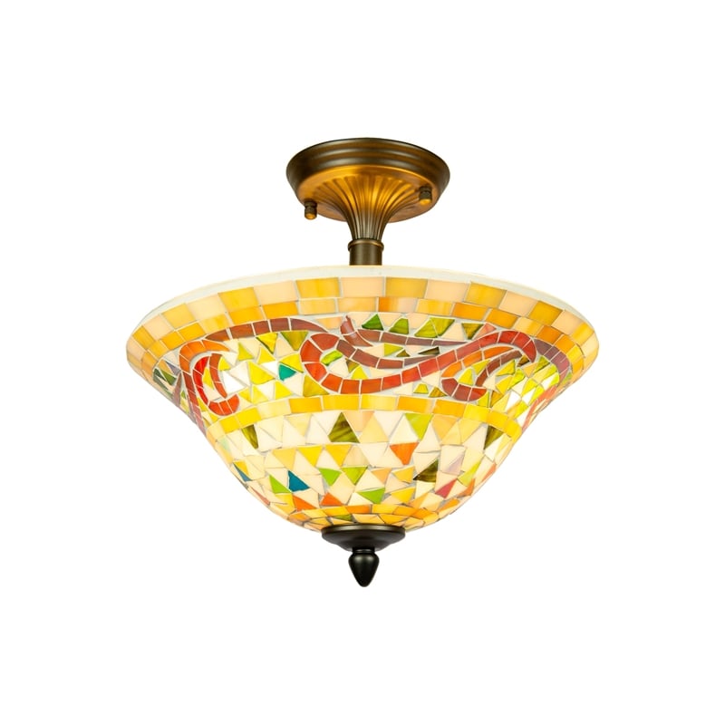 Dale Tiffany Bradshaw Mosaic Flush Mount