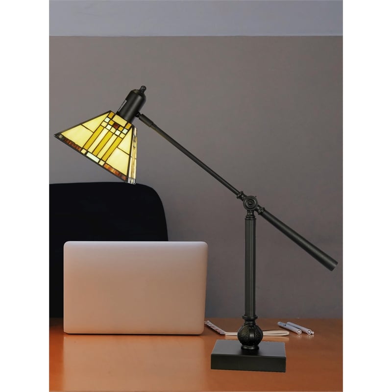 Dale Tiffany Mission Bank Table Lamp