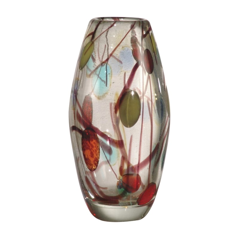 Dale Tiffany Lesley Hand Blown Art Glass Vase in Multi-Color
