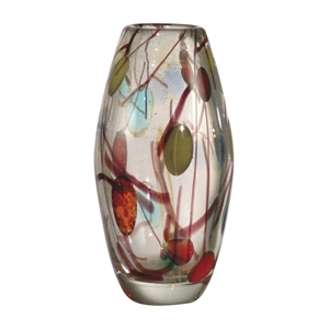Dale Tiffany Lesley Hand Blown Art Glass Vase in Multi-Color
