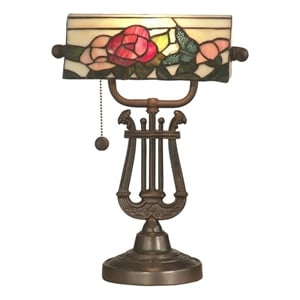 Dale Tiffany Broadview Bank Antique Bronze Accent Lamp