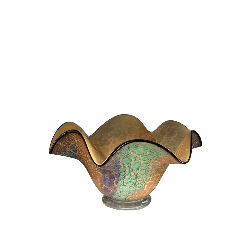 Dale Tiffany Spotted Ruffle Bowl