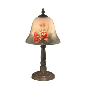 dale tiffany rose bell accent lamp