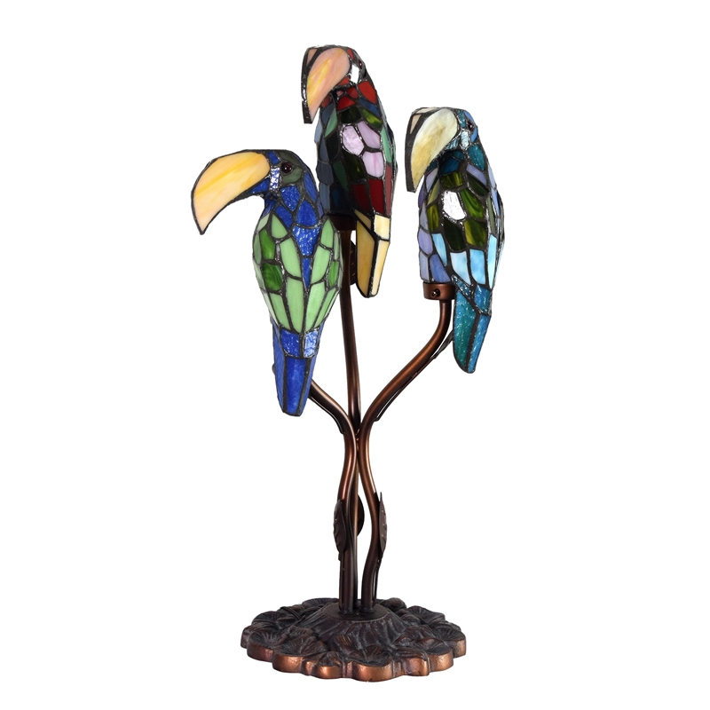 Dale Tiffany Three Parrots Table Lamp