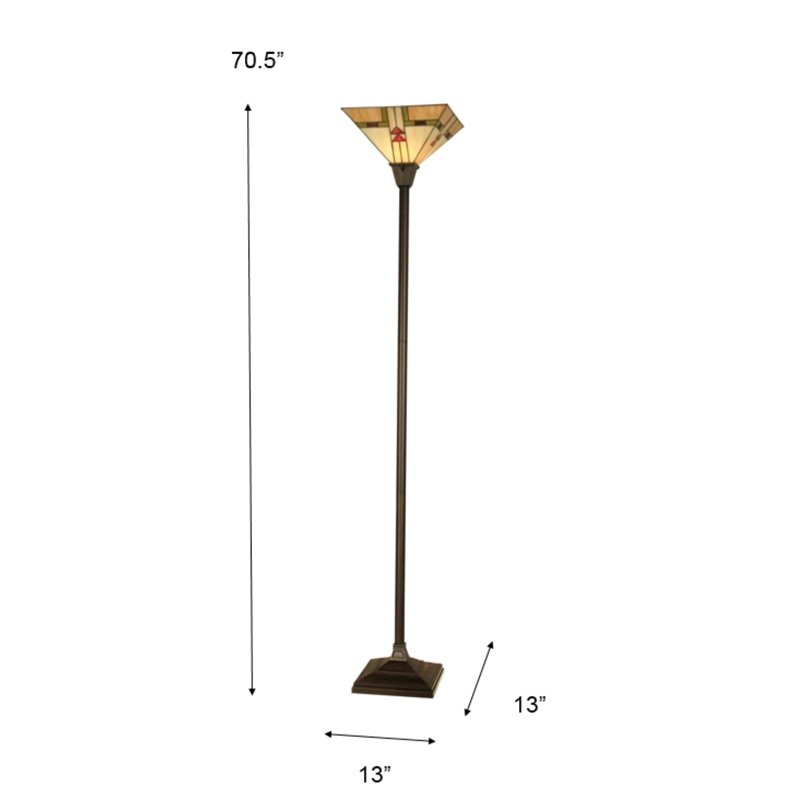 Dale Tiffany Arrowhead Mission Torchiere