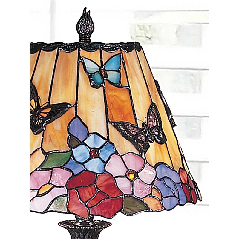 Dale Tiffany Butterfly Peony Tiffany Table Lamp