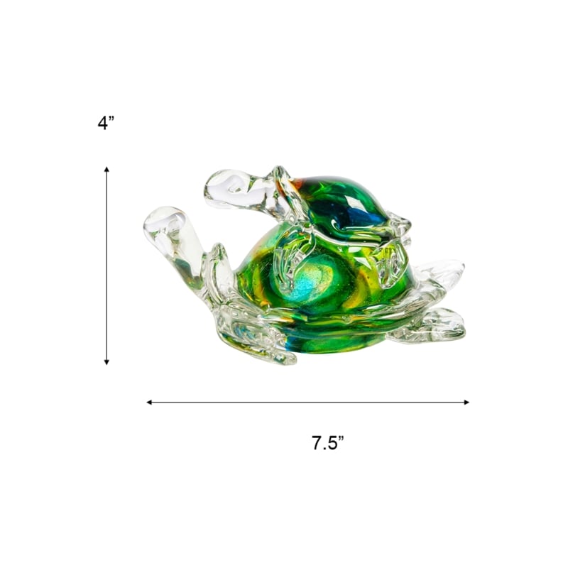 Dale Tiffany Colorful Sea Turtle Figurine