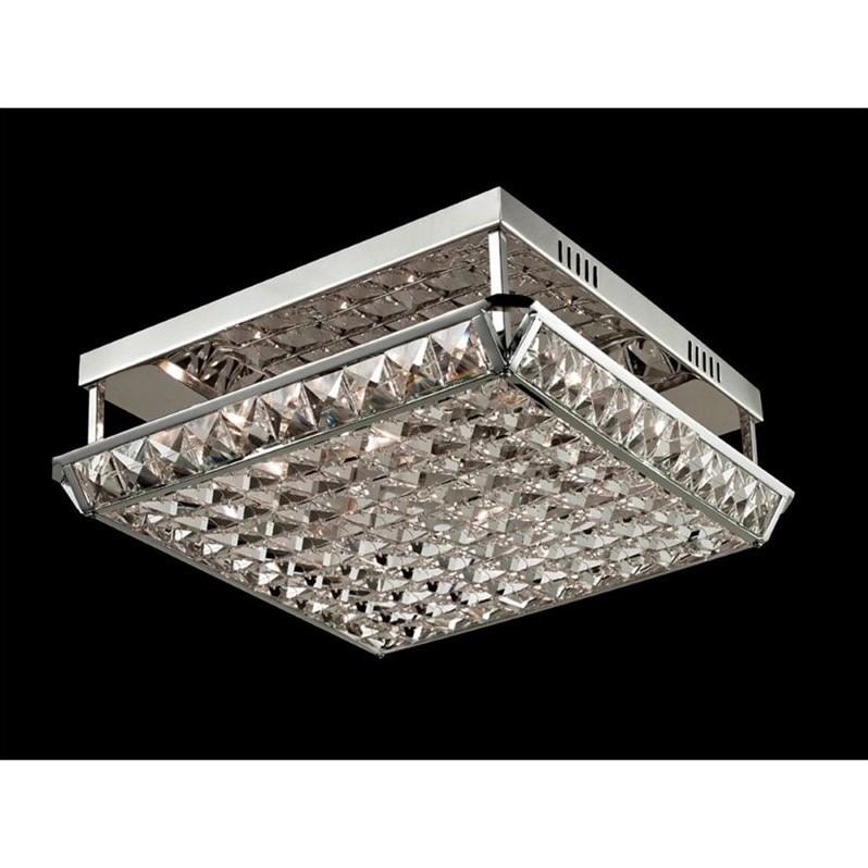 Dale Tiffany Ibiza Crystal Flush Mount in Silver