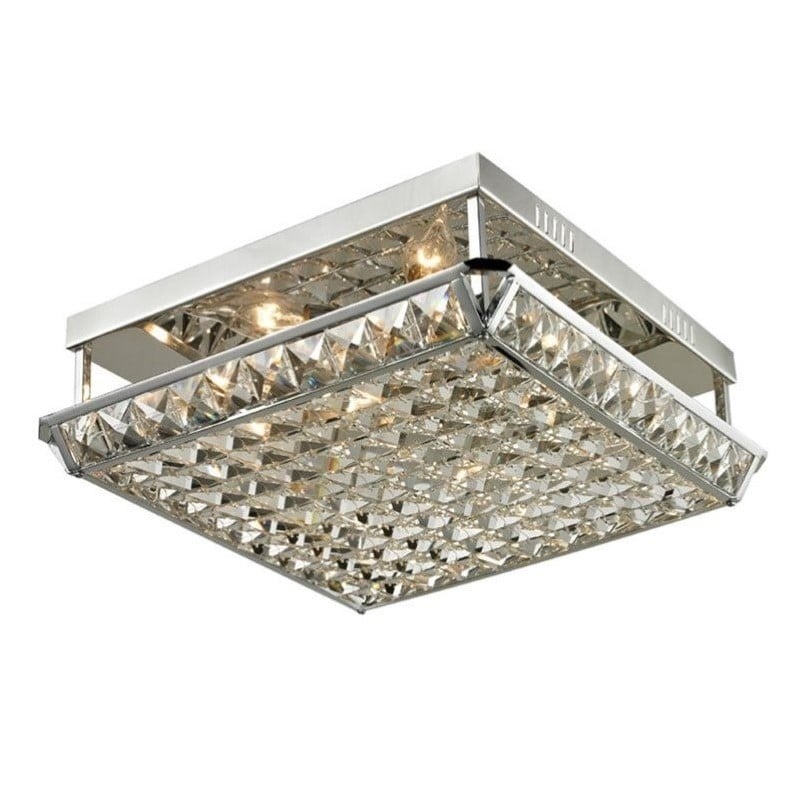 Dale Tiffany Ibiza Crystal Flush Mount in Silver