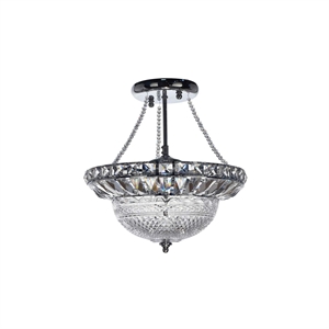 Dale Tiffany Crystal Hills Polished Chrome Inverted Pendant