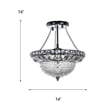 Dale Tiffany Crystal Hills Polished Chrome Inverted Pendant