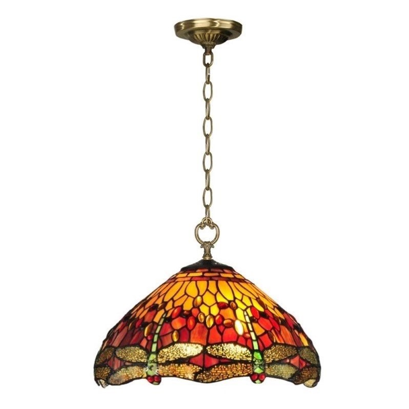 Dale Tiffany Reves Dragonfly Hanging Pendant