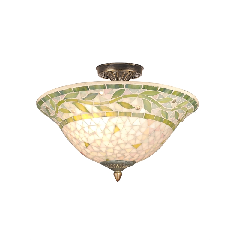 Dale Tiffany Cadena Mosaic Flush Mount