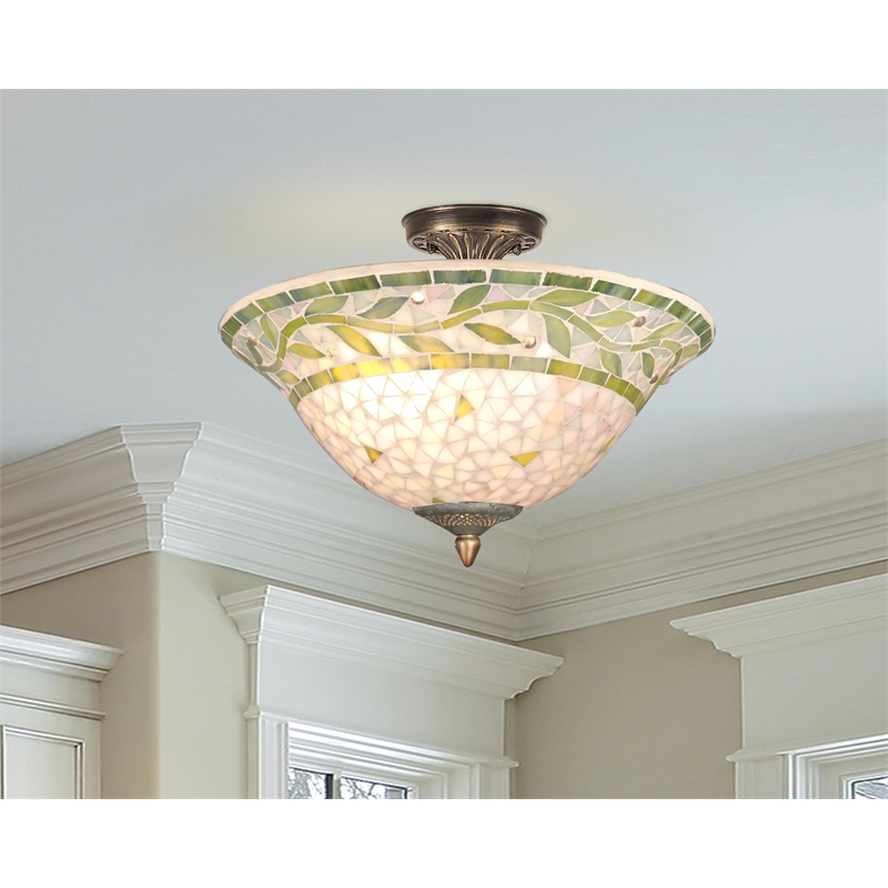 Dale Tiffany Cadena Mosaic Flush Mount