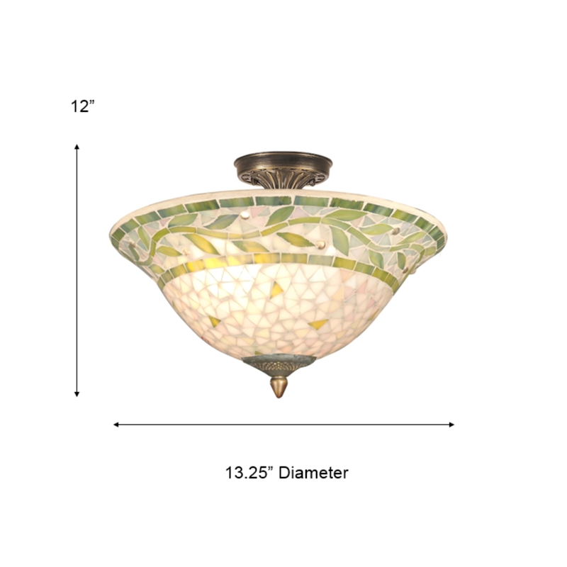Dale Tiffany Cadena Mosaic Flush Mount