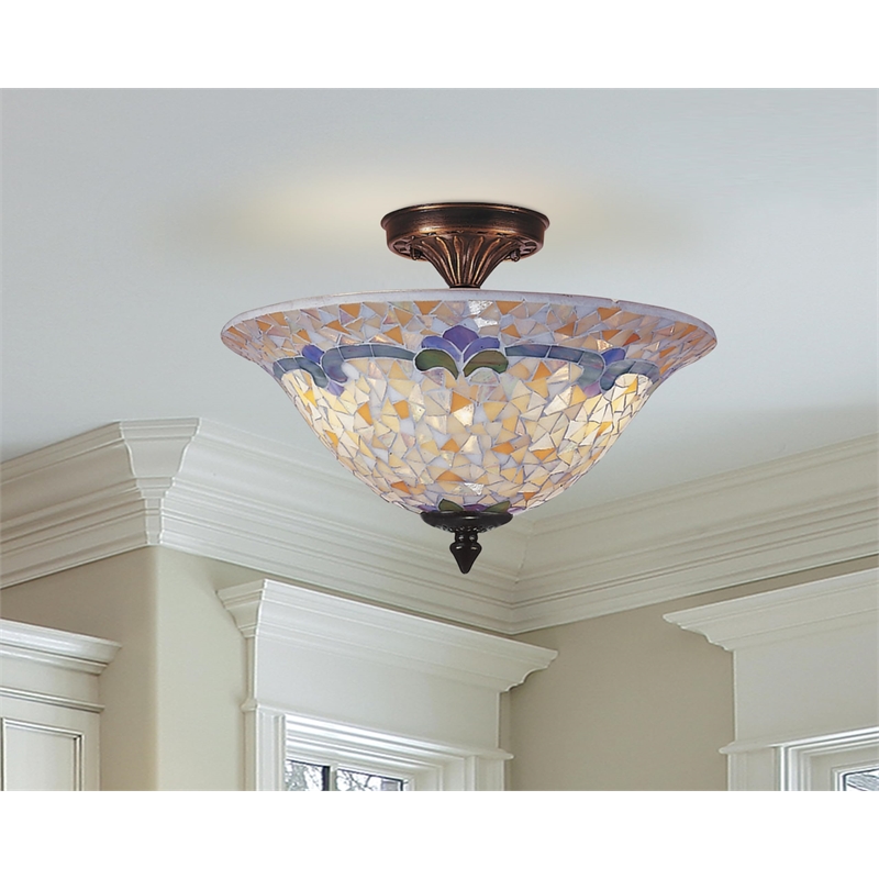 Dale Tiffany Johana Mosaic Flush Mount