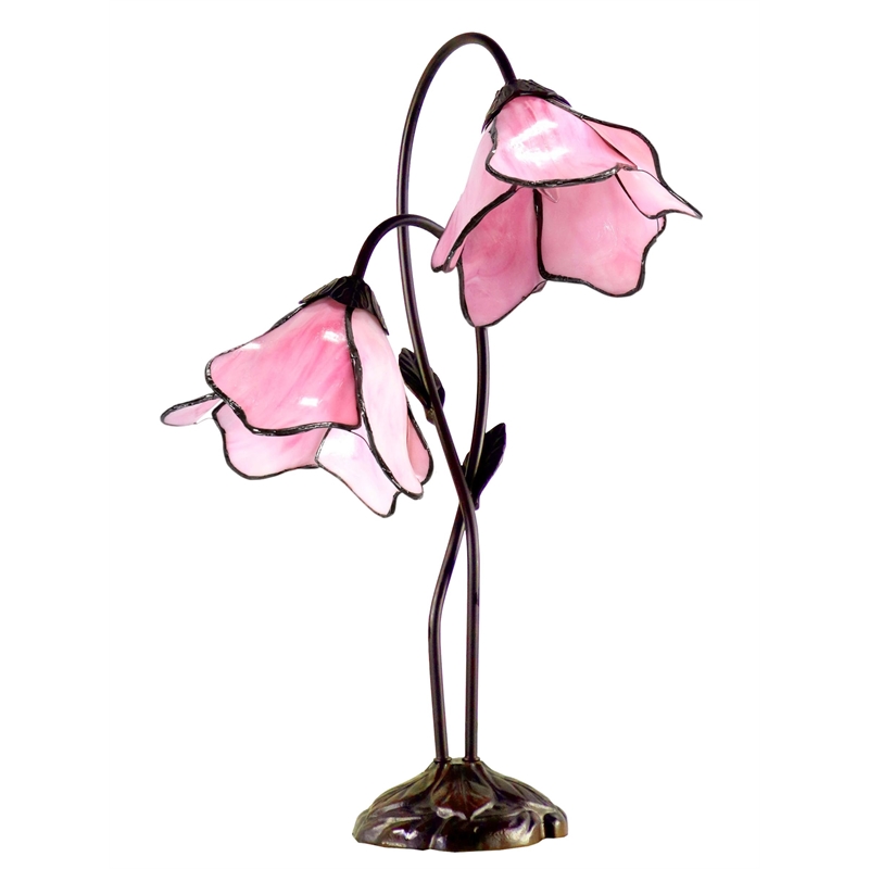 Dale Tiffany Poelking 2 Light Blue Lily Table Lamp