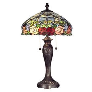 dale tiffany zenia rose table lamp