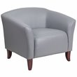Flash Furniture Leather Reception Chair in Gray